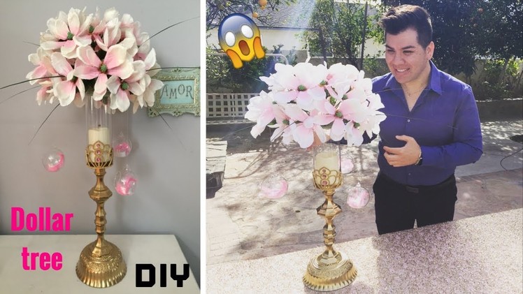 Dollar tree DIY. Wedding floral centerpiece. super glam!!