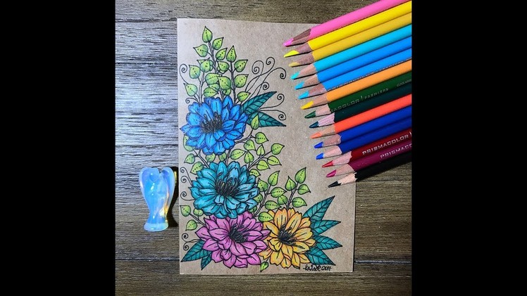 Drawing and coloring on a greeting card  | kcdoodleart
