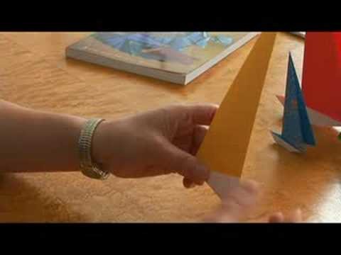 Easy Origami Folding Instructions : Origami Folds: Finishing a Sail Boat