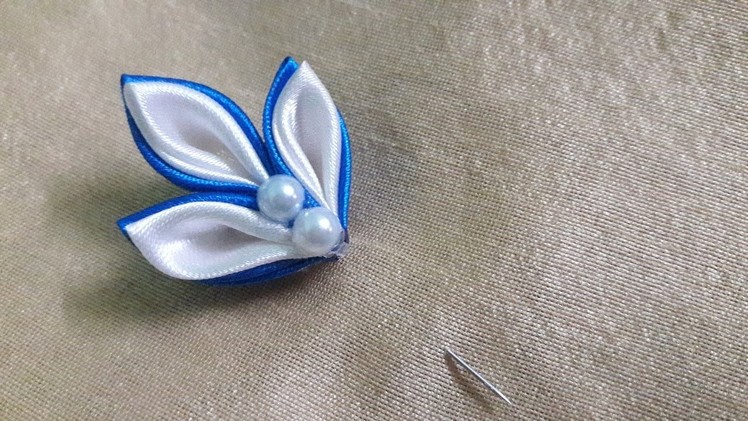 Easy ribbon hijab pin Tutorial 2  (Nila's Handicraft)