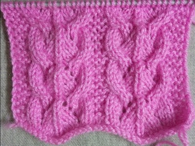 Easy Single Color Knitting Pattern No.107|Hindi