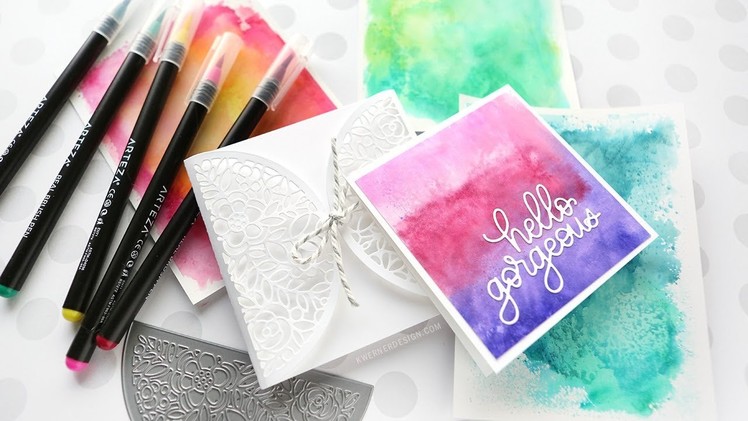 EASY WATERCOLOR BACKGROUNDS with watercolor markers!