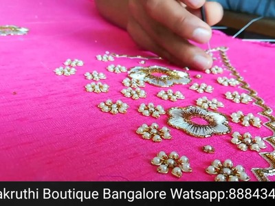 Embroidery Blouse designs by Angalakruthi boutique Bangalore Watsapp:8884347333
