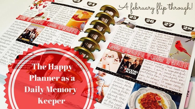 February 2016 Flip Through | Happy Planner As A Daily Memory Keeper