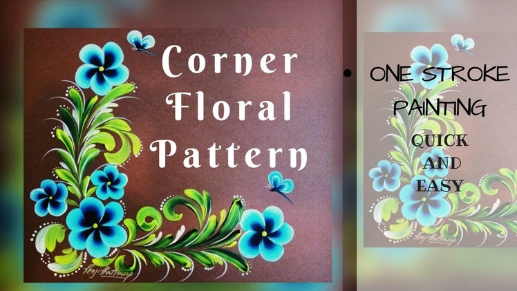 Floral Pattern | Corner Floral Pattern | how to paint | DIY