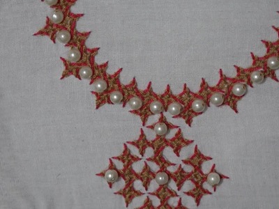 Hand Embroidery : Design of Gujrati Stitch For Kurtis (Part 2)