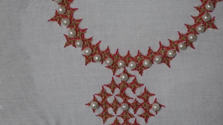 Hand Embroidery : Design of Gujrati Stitch For Kurtis (Part 2)