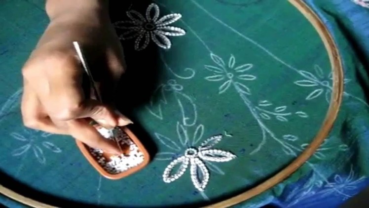 Hand Embroidery Flower Design || Kurush Design