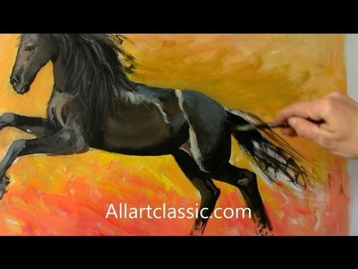 Horse Paintings and Art-Full Painting Process