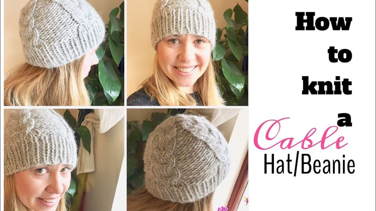 HOW TO KNIT A CABLE HAT.BEANIE : TeoMakes