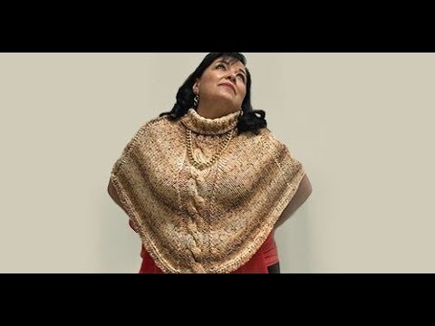 HOW TO KNIT A PONCHO WITH THE NEEDLES - EASY AND FAST - I KNIT WITH LAURA CEPEDA