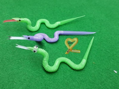 How to make a Snake out of Drinking Straw - Creative straw ideas
