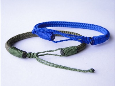 How to Make a "Thick" Cord.Rope Bracelet with The "Mad Max" Closure Style