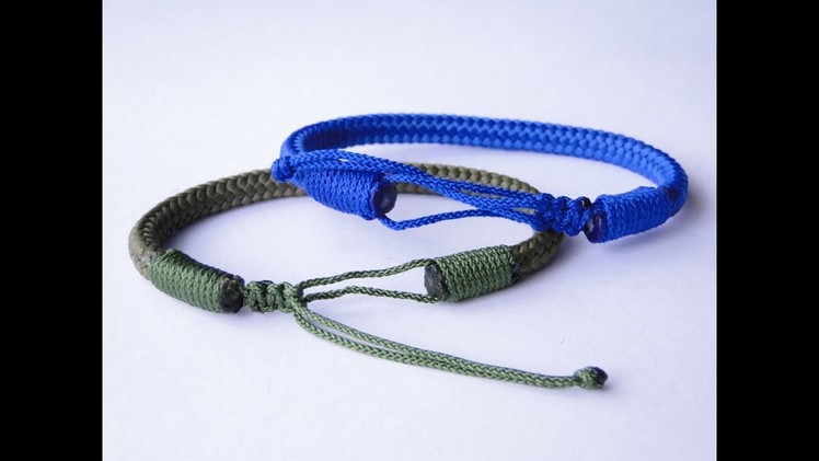 How to Make a "Thick" Cord.Rope Bracelet with The "Mad Max" Closure Style