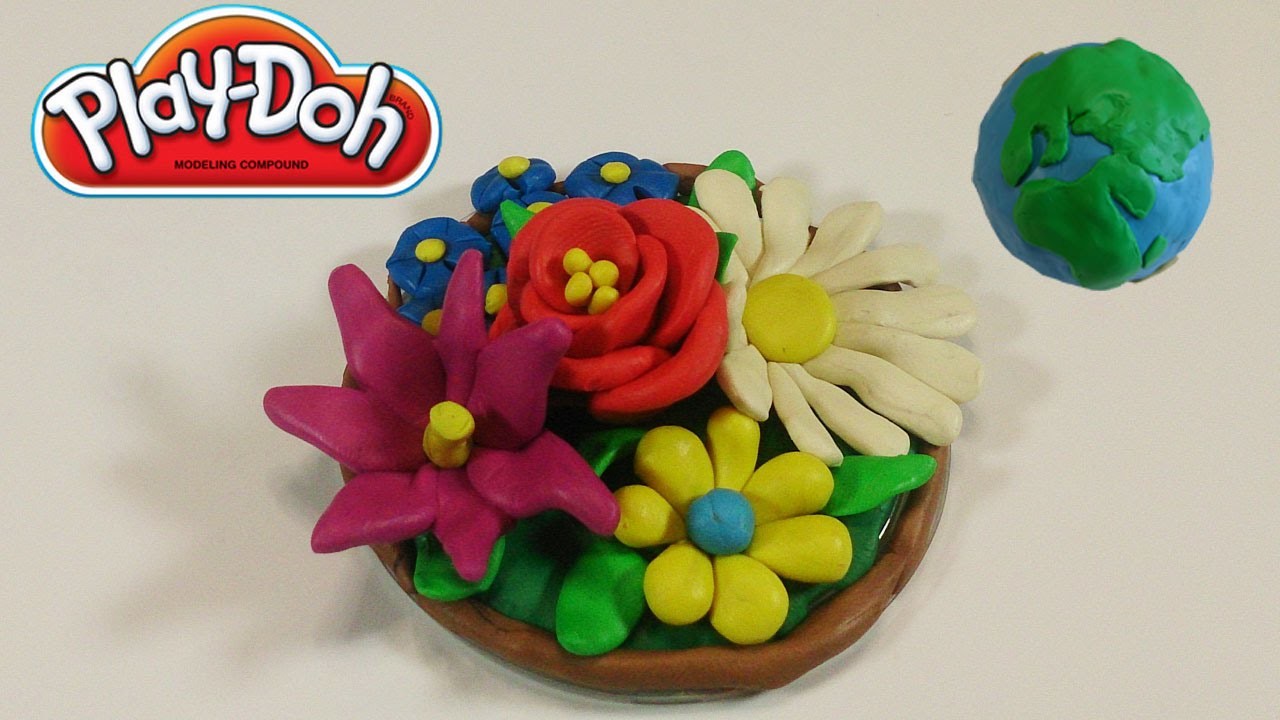 How To Make Flower Bouquet With Play Doh