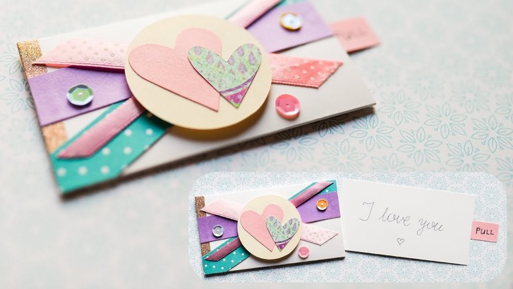 How to make : Surprise Envelope Valentine's Day Card | Kartka na Walentynki - Mishellka #276 DIY