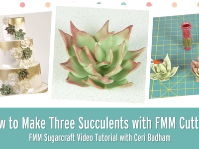 How to make Three Succulents with FMM Sugarcraft Cutters