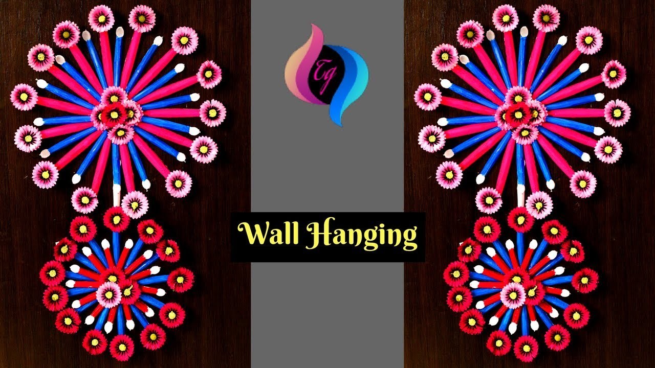 How to make wall hanging with plastic spoon - Plastic spoon craft ideas -Wall hanging making at home