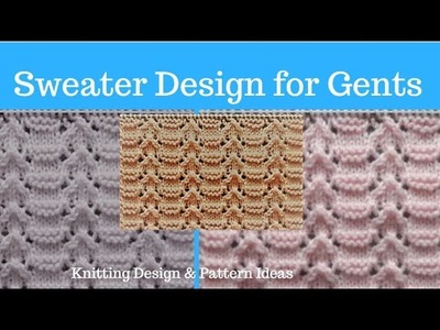 Knitting Pattern for Gents Sweater || Sweater Design for gents || Men's || in Hindi.