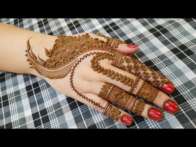 Latest jewellery henna design | mehndi for hands 2017