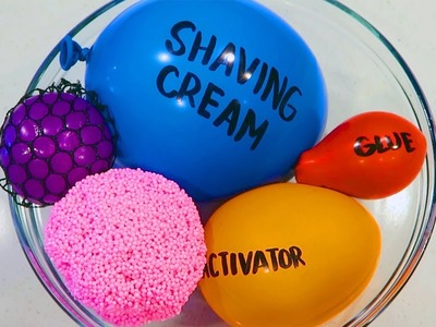 Making Slime with Balloons, Play Foam, & Slime Mesh Balls!