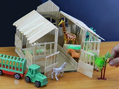 Popsicle Stick Crafts | Horse Stable Barn Schleich Toy For Kids (Easy & Quick)