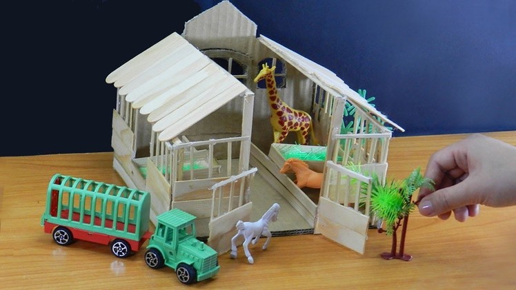 Popsicle Stick Crafts | Horse Stable Barn Schleich Toy For Kids (Easy & Quick)