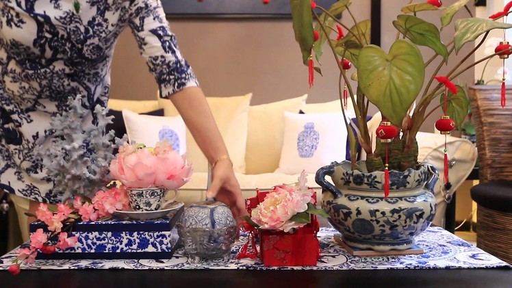 SAME ROOM, DIFFERENT LOOK: BLUE & WHITE CHINA INSPIRED CNY DECOR