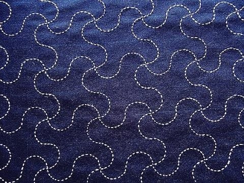 Sashiko Embroidery. Quilt Design Tutorial-14- For Very Beginners