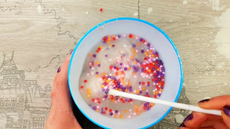Satisfying Slime - Colorful Bead Slime Making with Balloons