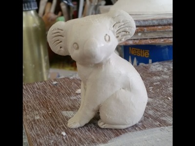 Sculpting a koala in clay demonstration