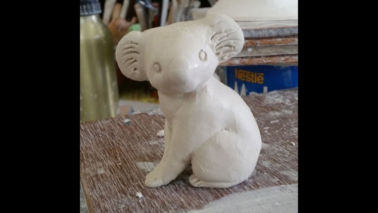 Sculpting a koala in clay demonstration