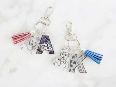 Shrinky Dink Keepsake Keychains | Unique personalized gift for mom or dad