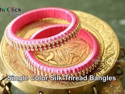 Single Color Silk Thread Bangles