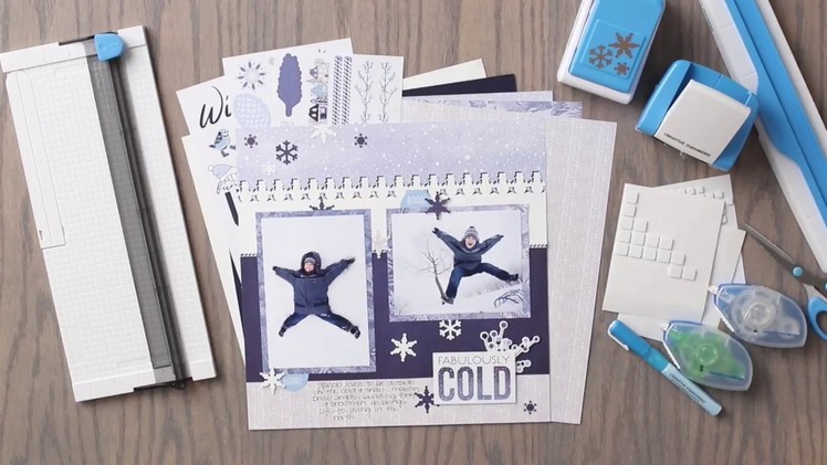 Snowflake Trio Punch & Snowman BMC Layout Project by Creative Memories