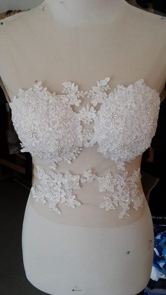 Sophie Key Design, making of wedding gown, custom made wedding dress