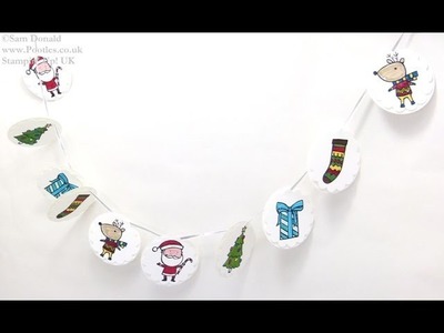 Stampin Up UK ADVENT COUNTOWN 24 Childrens Christmas Banner