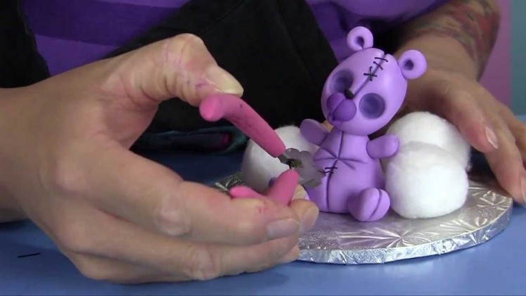 Tim Burton inspired gum paste teddy bear tutorial