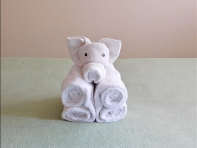 Towel Folding Animals; Folding a Towel Piggy with music.