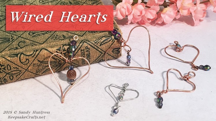 Wired Heart Charms & Pendants-Wire Wrapping Jewelry Tutorial
