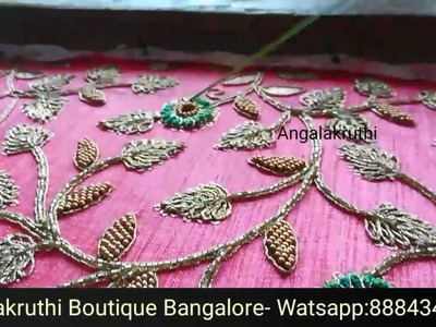 Zardosi designs by Angalakruthi boutique Bangalore Watsapp:8884347333