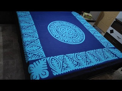 Applique Designs for Bed sheets.Aplic Work Tutorial: Border pattern 2(part 1)