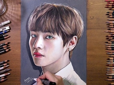 BTS : V (Tae Hyung) - colored pencil drawing | drawholic