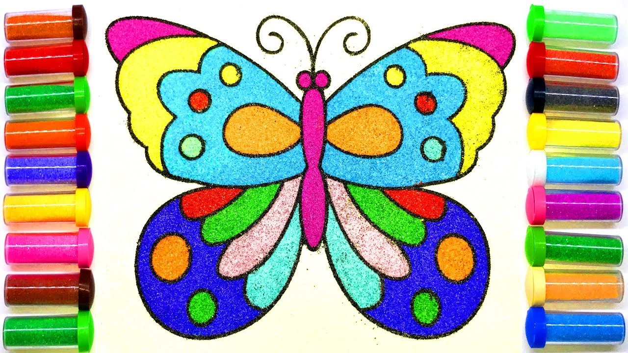 Butterfly Sand Painting | How to Make Sand Painting | Sand Painting art for Kids