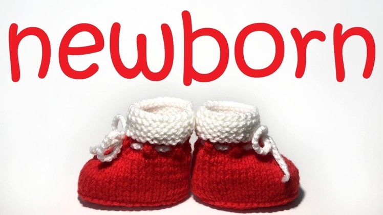 Christmas Booties for a Newborn - Step by Step