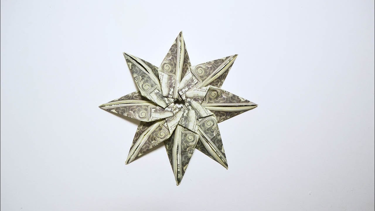 Cool Money Flower Origami Dollar Tutorial DIY Folded No glue