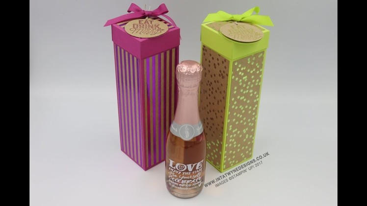 Crafty Christmas Countdown #24   Foil Frenzy Mini Wine Bottle Gift Box