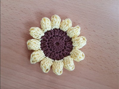 Crocheted flower 60   Sunflower