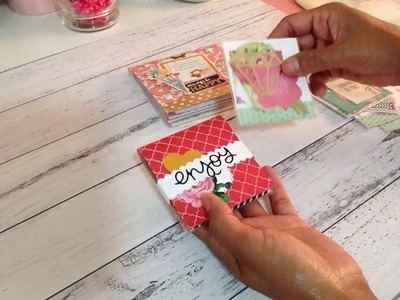 Cute mini flip booklet for your packaged craft goodies WITH *EASY TUTORIAL*