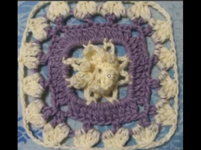 DIY CROCHET SQUARE FLOR 3D